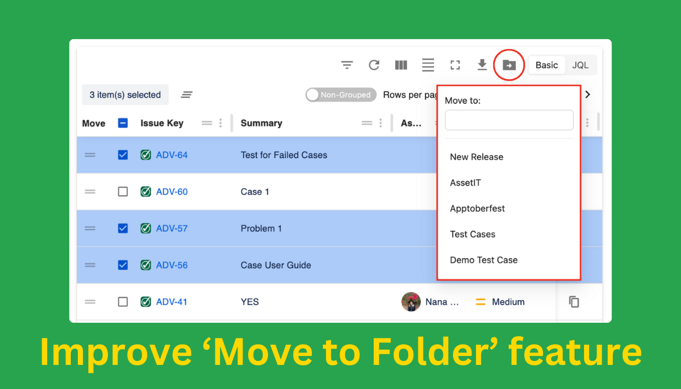 Improve "Move to Folders"