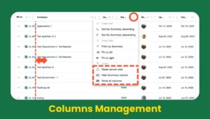 Column Management