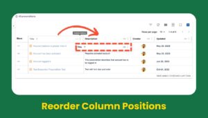Reorder Column Position