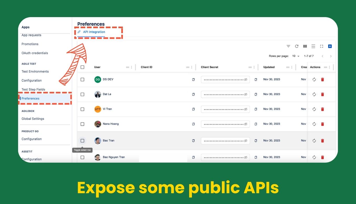 Expose public APIs
