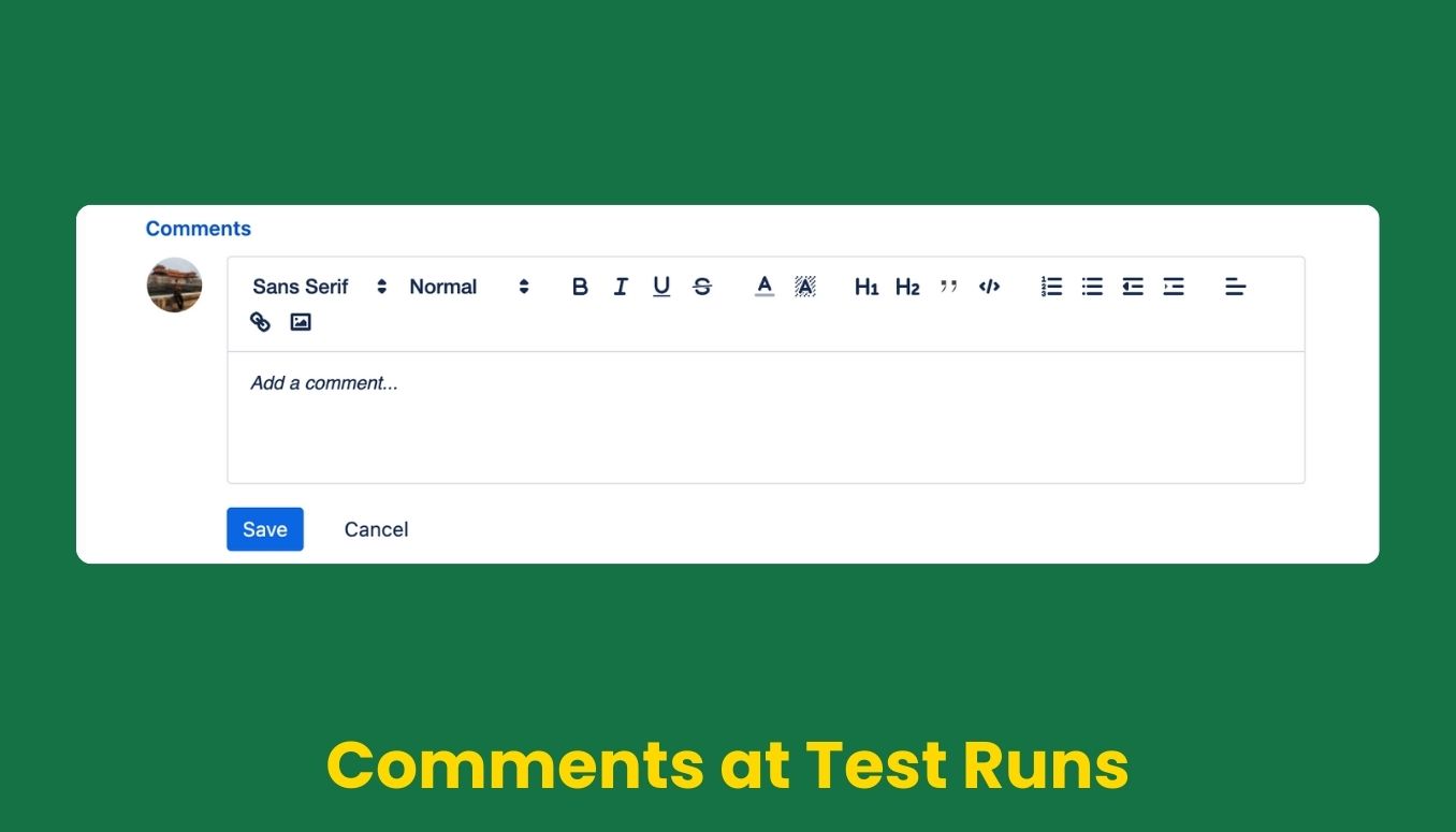 Test Execution Comments Test Runs