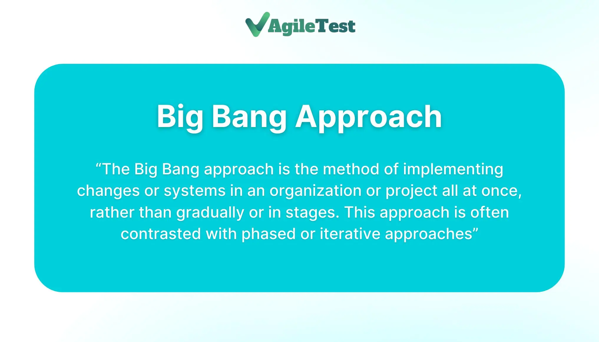 Big Bang Approach for integration testing