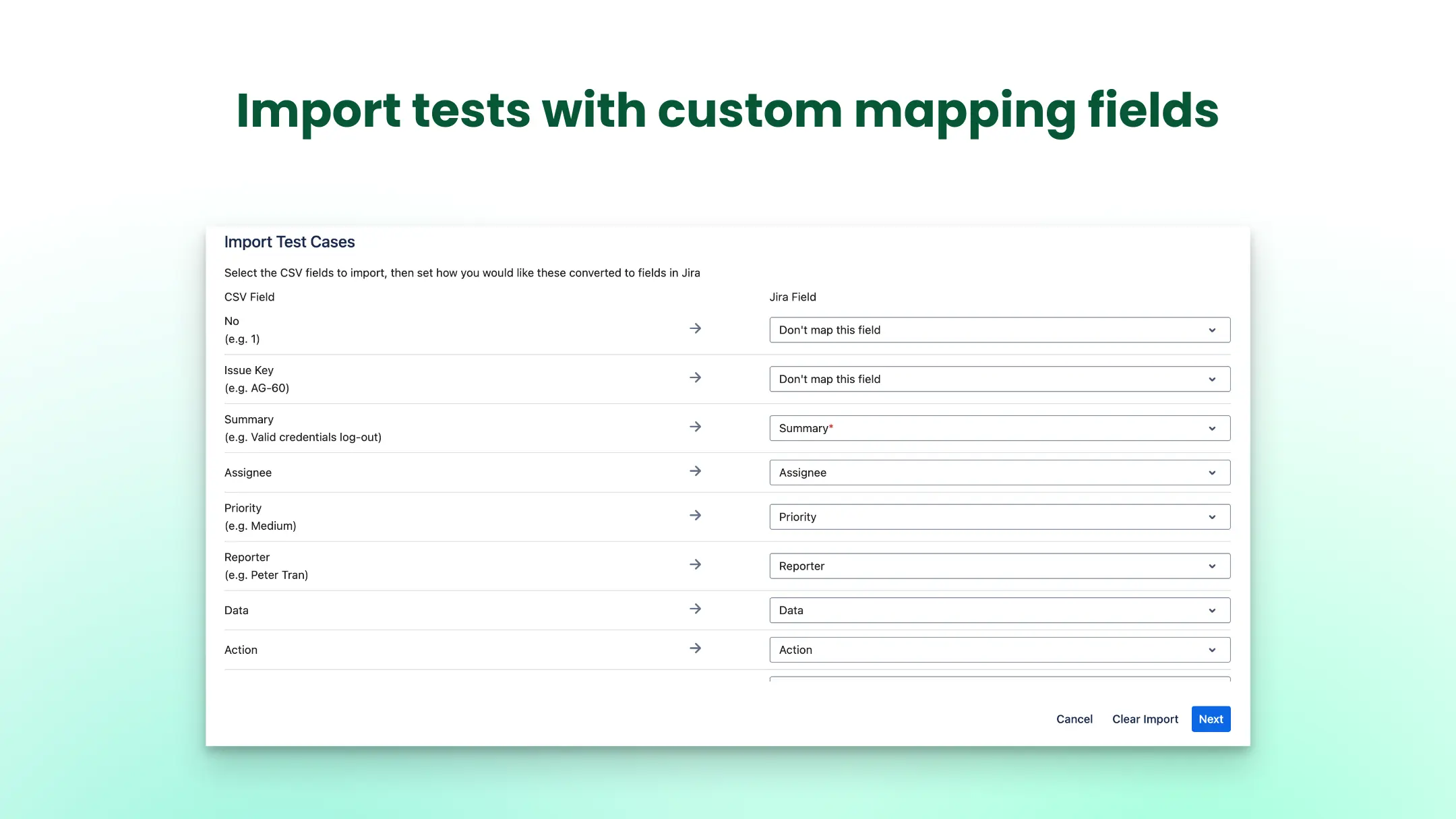 Explore AgileTest test case management: Import Test cases with custom mapping fields