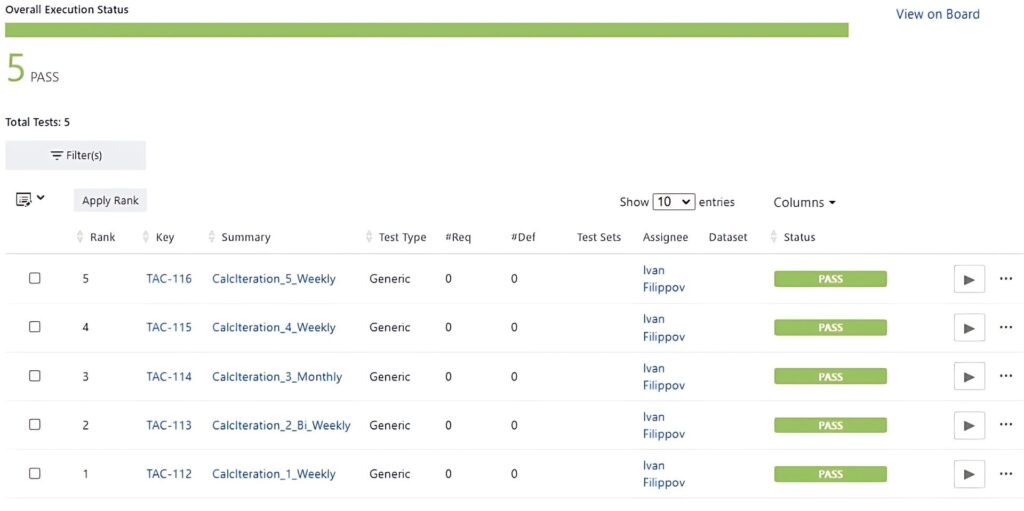 XRay Test Execution Management