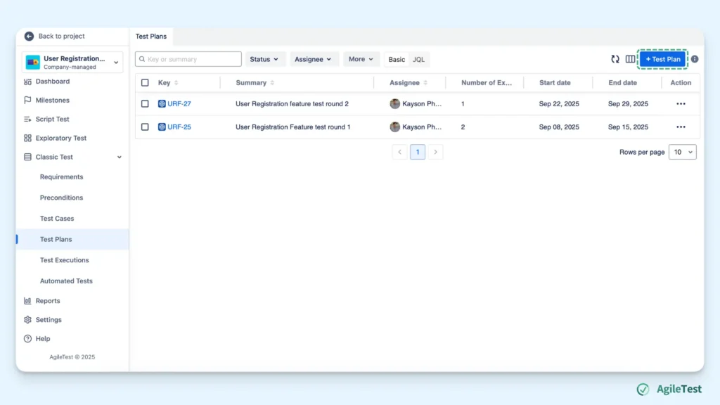 Automated - Step 1_ Create a Test Plan