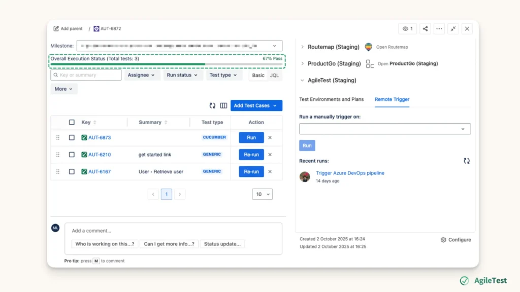 Execute Test Cases - Overall Status