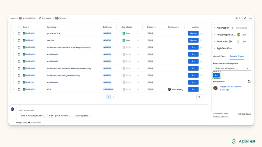 Execute Test Cases - Run