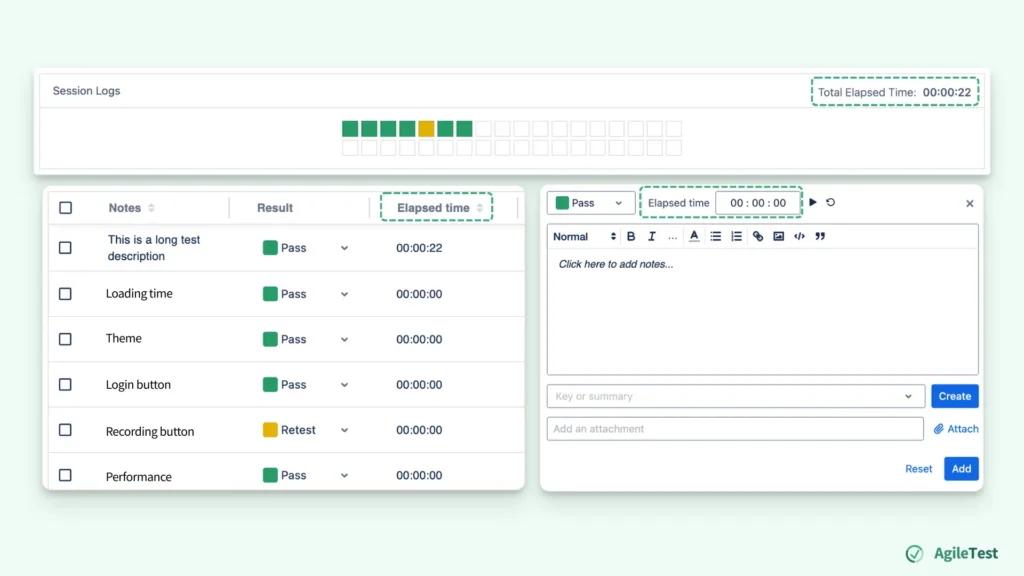 Organize Exploratory Tests - Elaspe Time