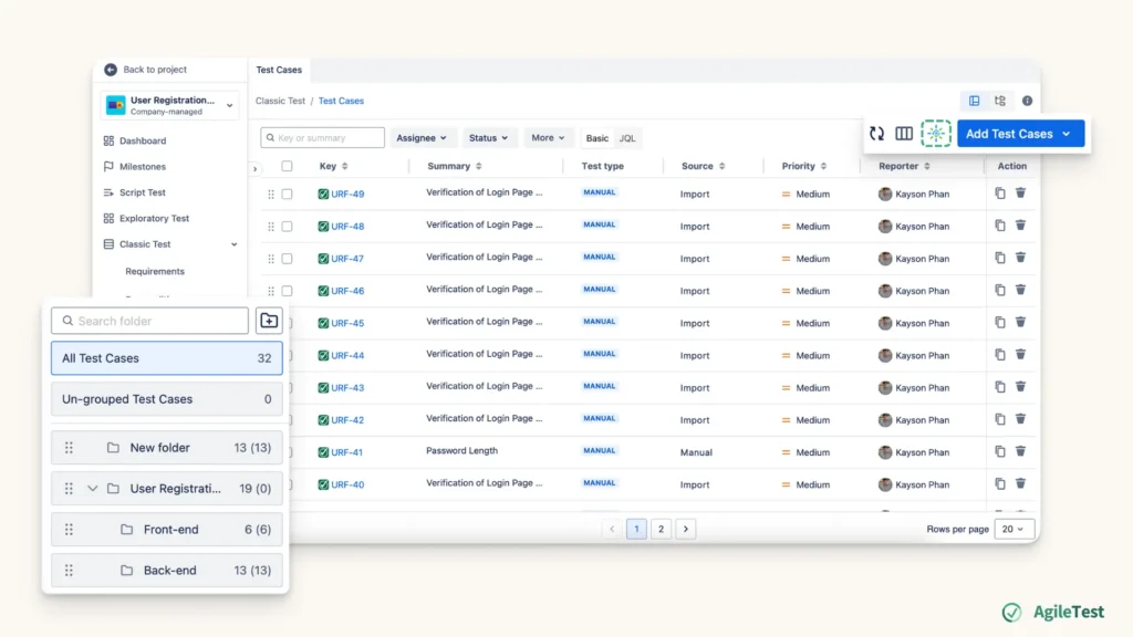 AgileTest - Jira Test Management Tool