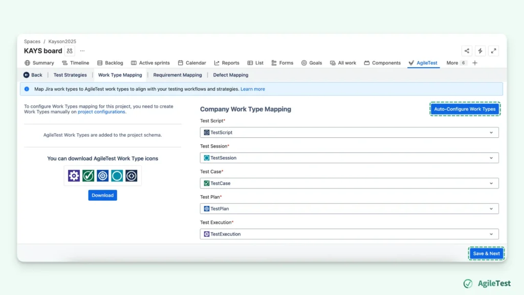 Configuration - Work Type Mapping