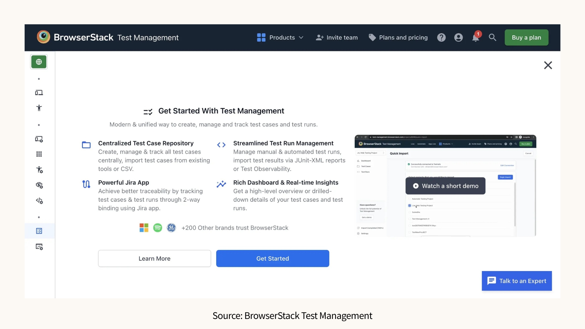BrowserStack Test Management