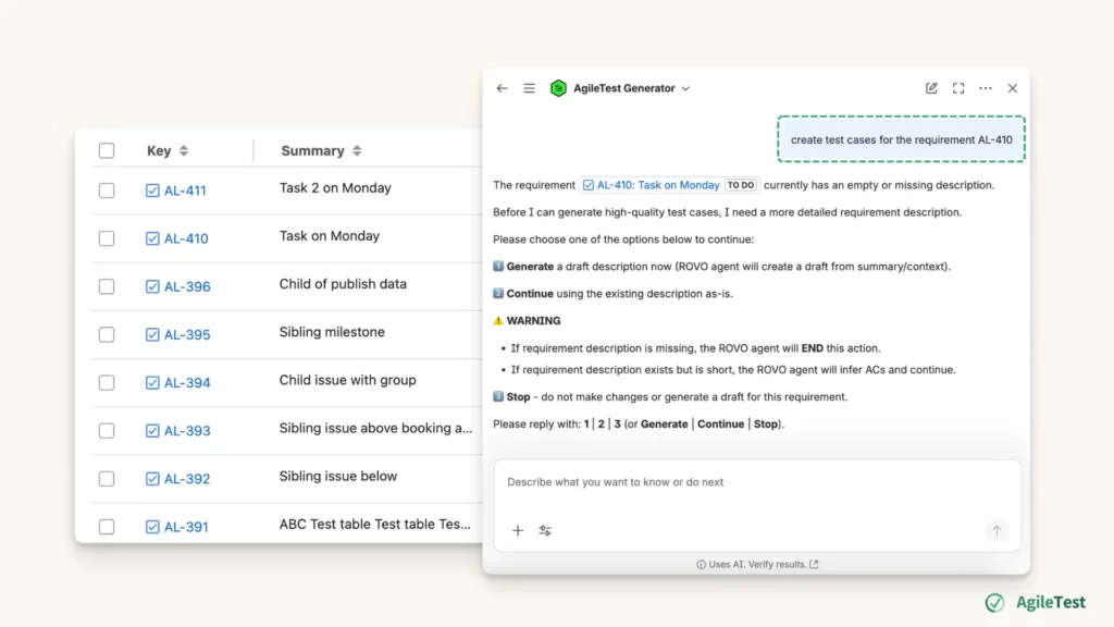 Step 1_ Choose A Specific Requirement_AgileTest Generator