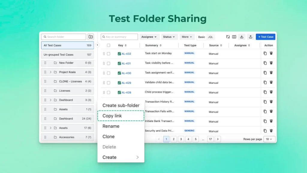 Share link test folder
