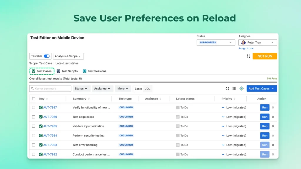 Save User Preferences on Reload