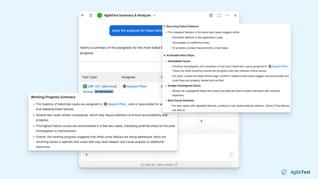 How To Apply AgileTest Summary & Analyzer to Manage Your Failed Test Cases - Step 4_ Track Assignee And Working Progress
