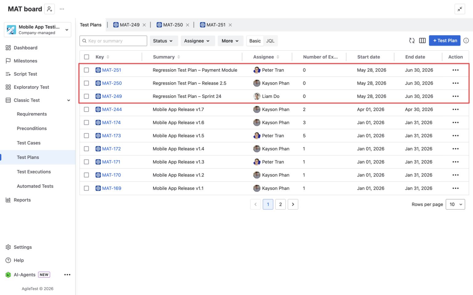 How to effectively manage regression testing in Jira with AgileTest